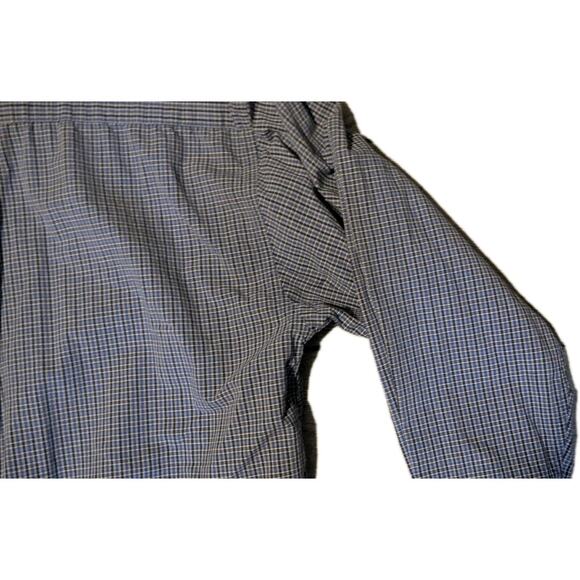 RGM Chairman Collection Men's Blue Plaid Long Sleeve Button Down Shirt Size L - Picture 5 of 7